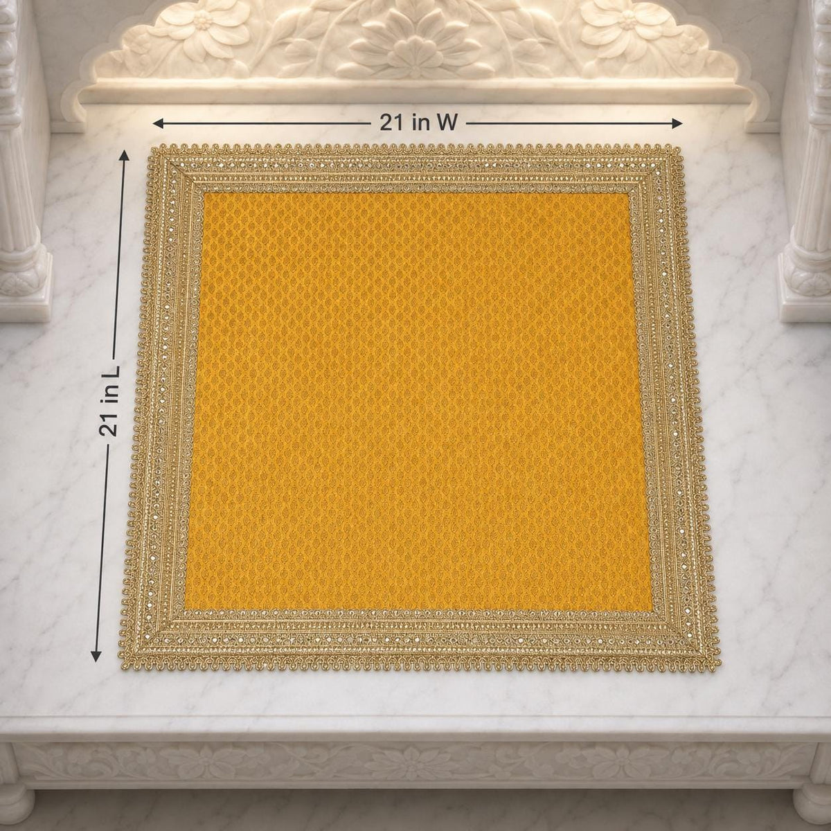 Pure Banarasi Fabric Pooja Aasan/Platter Mat