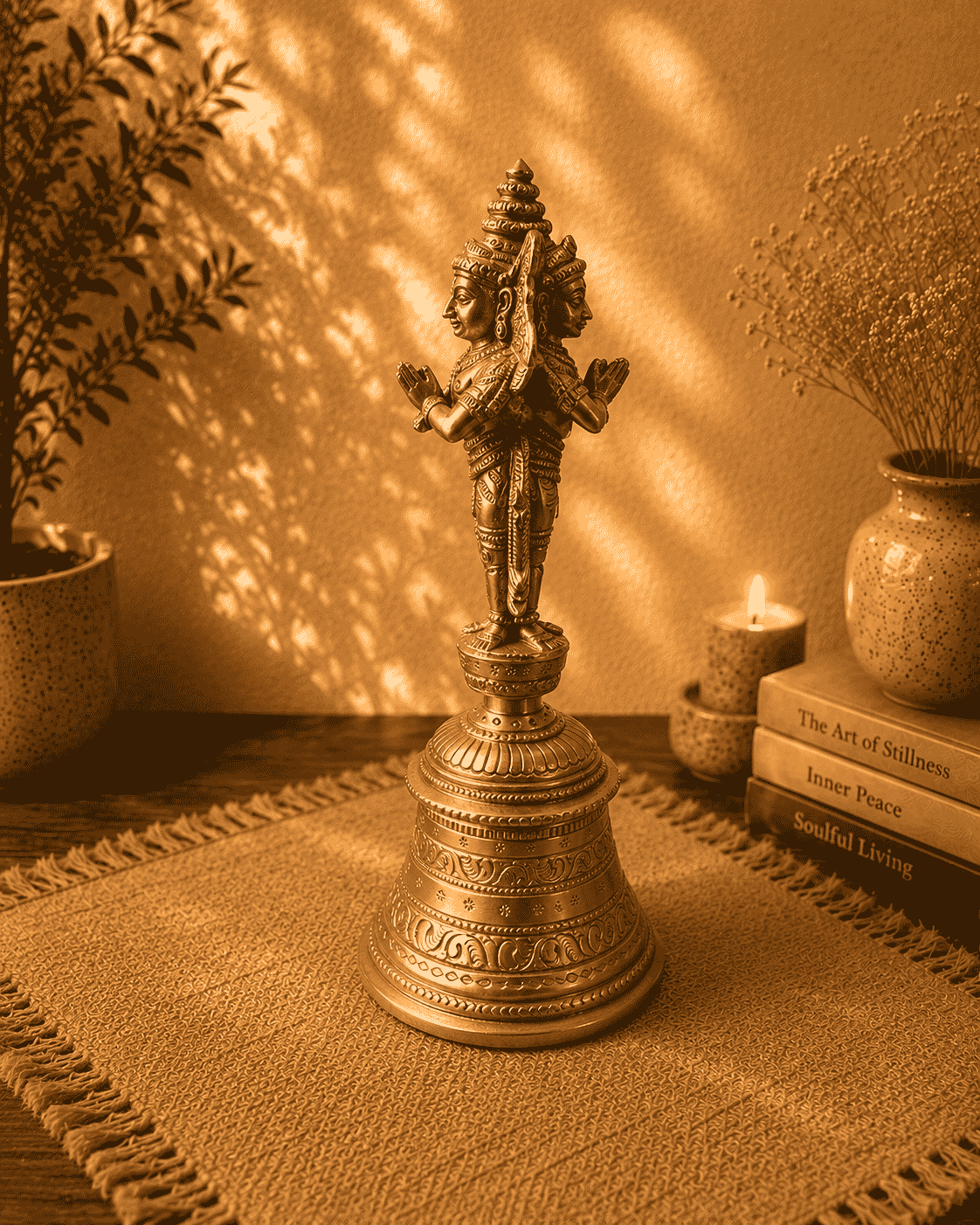 Brass Garuda Bell 8 Inch Temple Bell 2