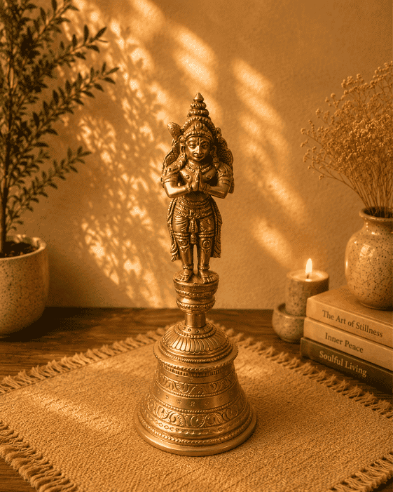 Brass Garuda Bell 8 Inch Temple Bell 1