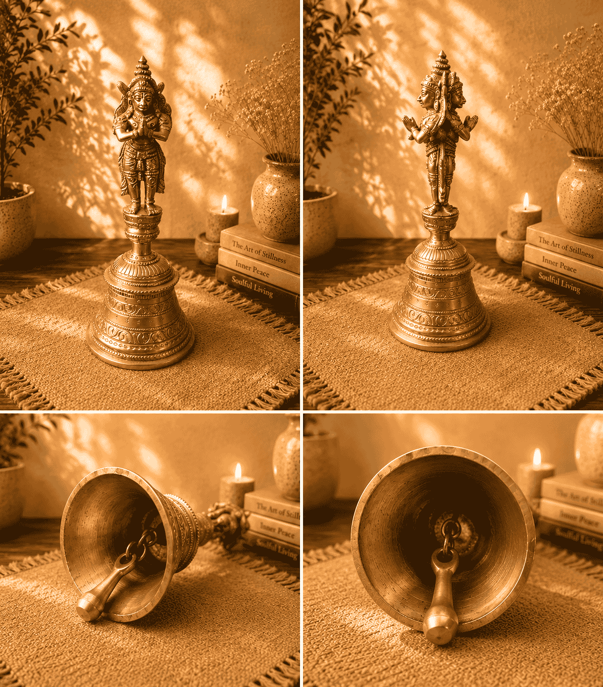 Brass Garuda Bell 8 Inch Temple Bell 5