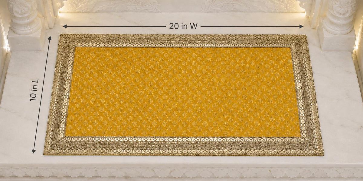 Pure Banarasi Fabric Pooja Aasan/Platter Mat
