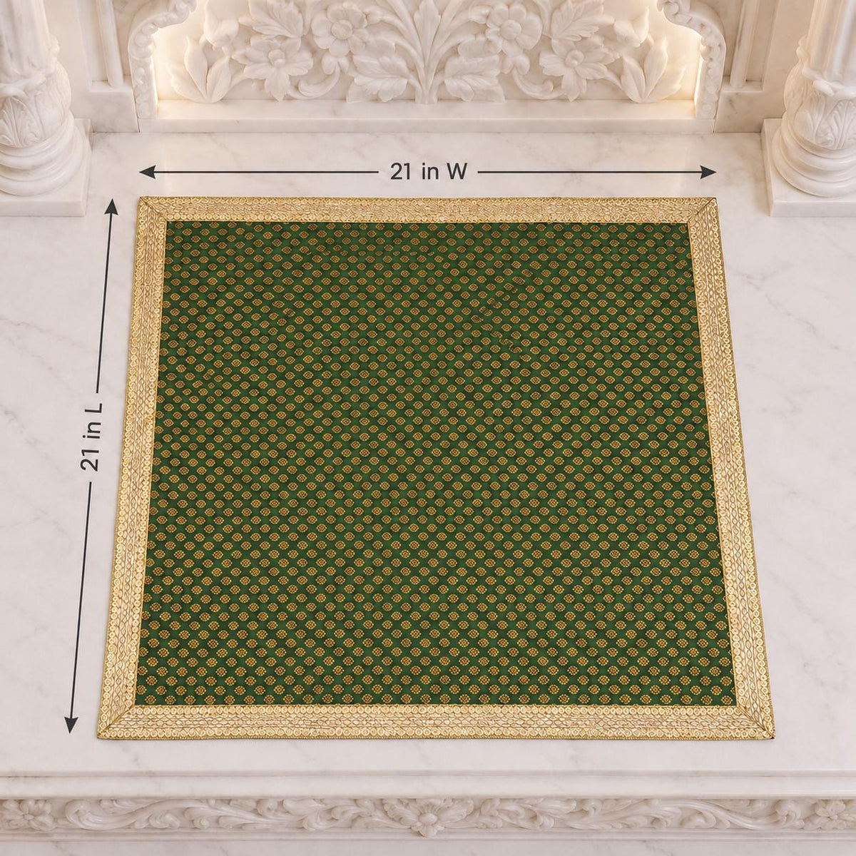Pure Banarasi Fabric Pooja Aasan/Platter Mat