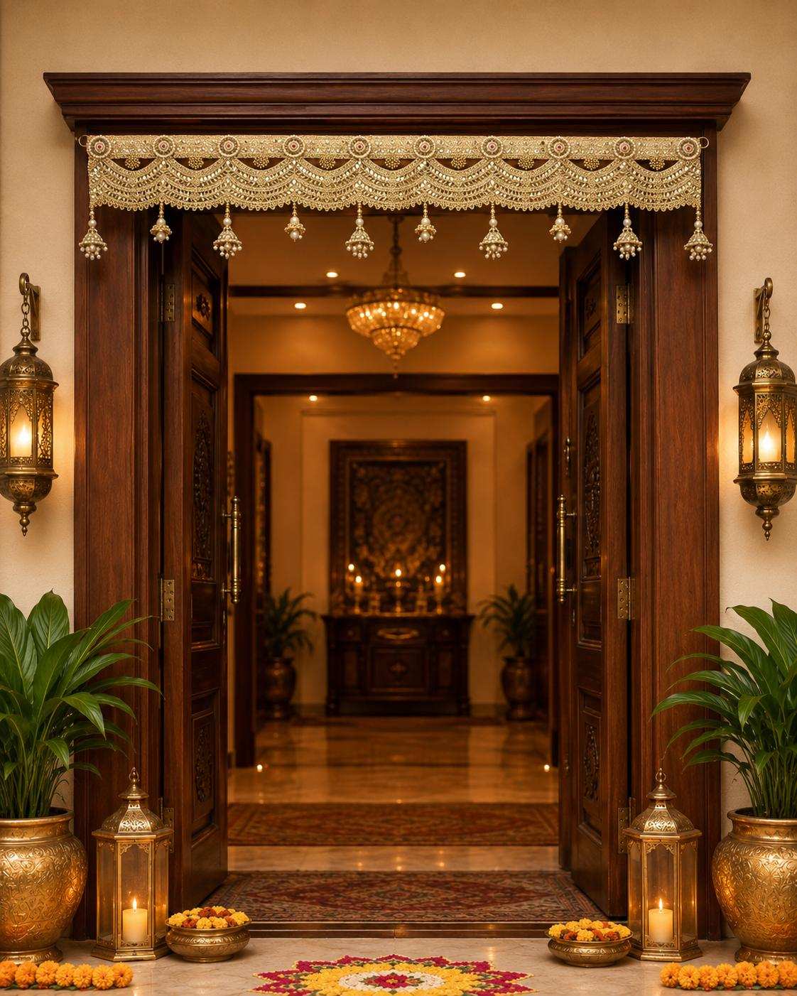 Golden Zari Door Toran 40"