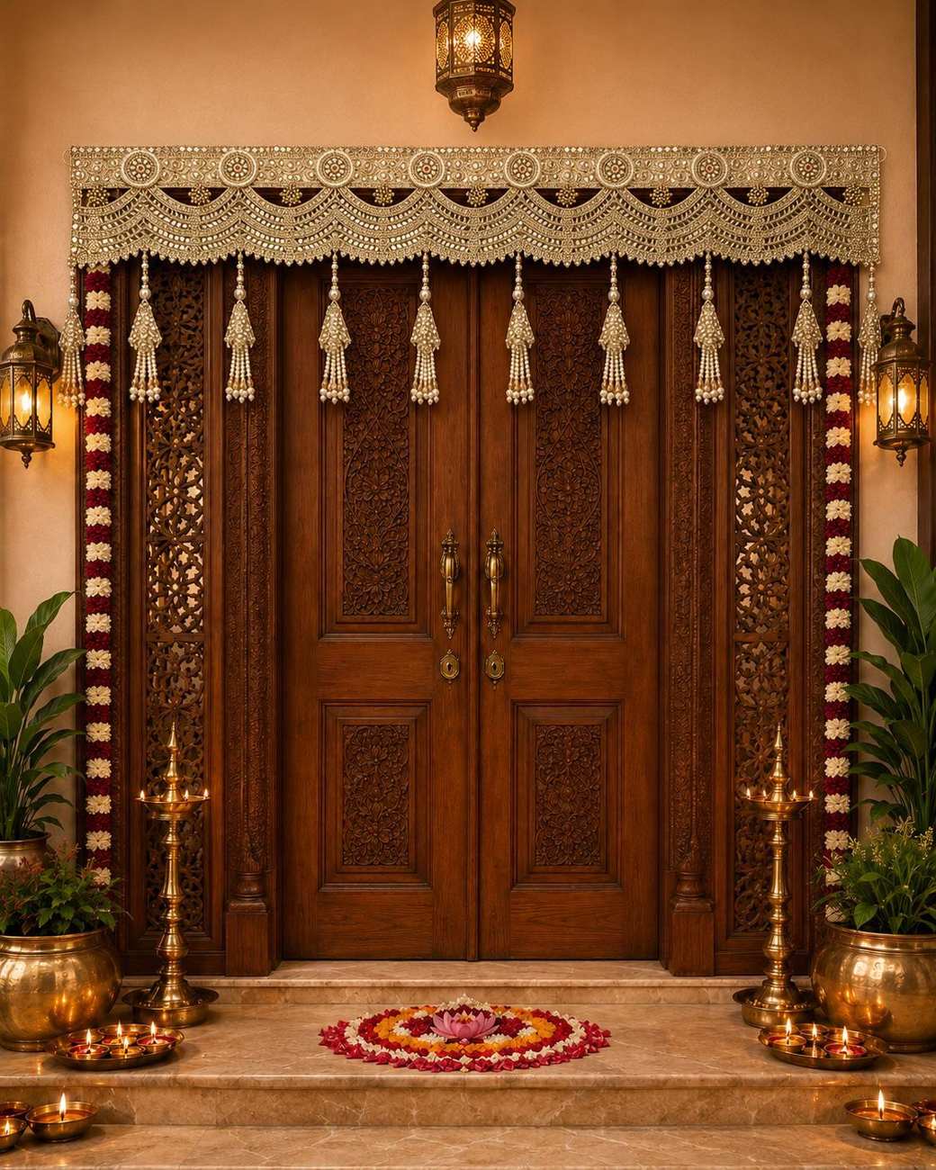 Golden Zari Door Toran 40"
