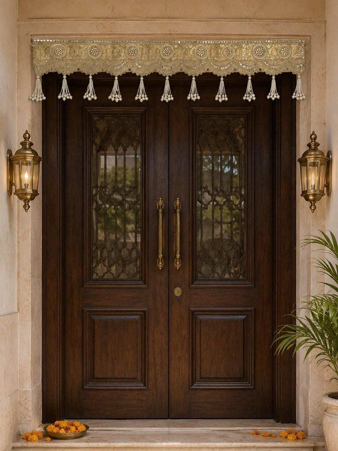 Golden Zari Door Toran 40"