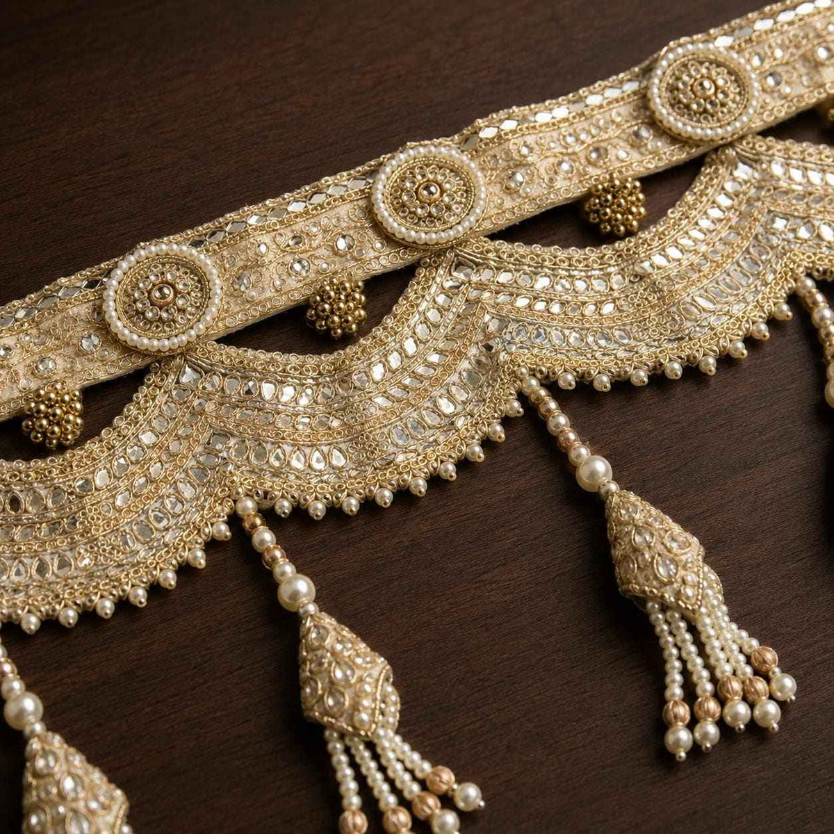 Golden Zari Door Toran 40"