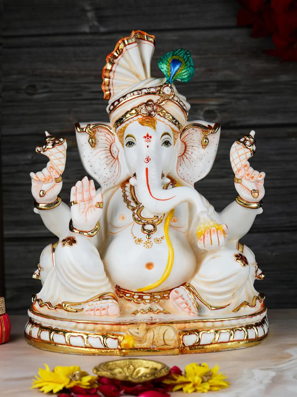 Pure Makrana Cultured Marble Ganesha 15 Inch 6