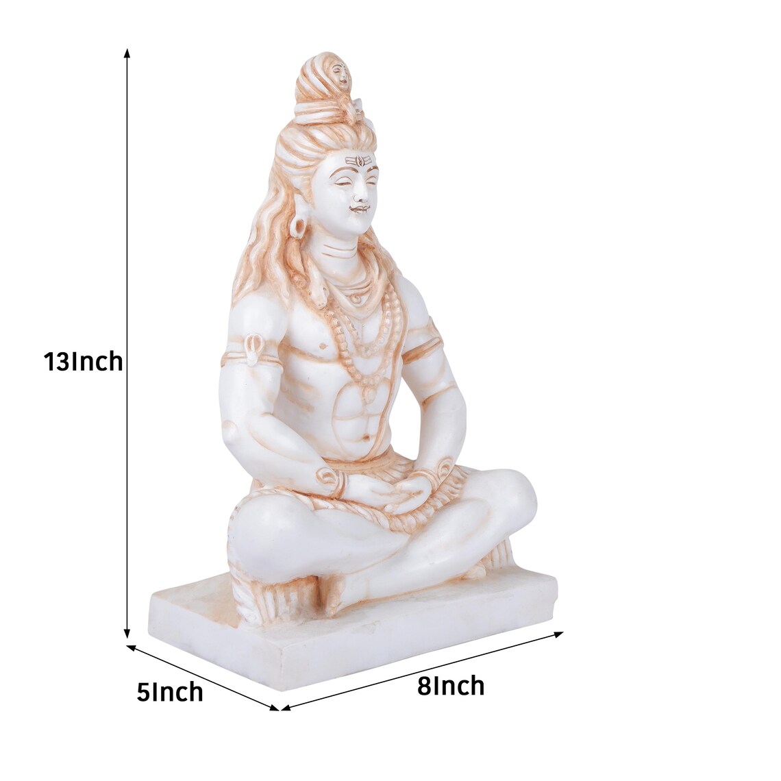 Pure Makrana Cultured Marble Shiva 14 Inch 2
