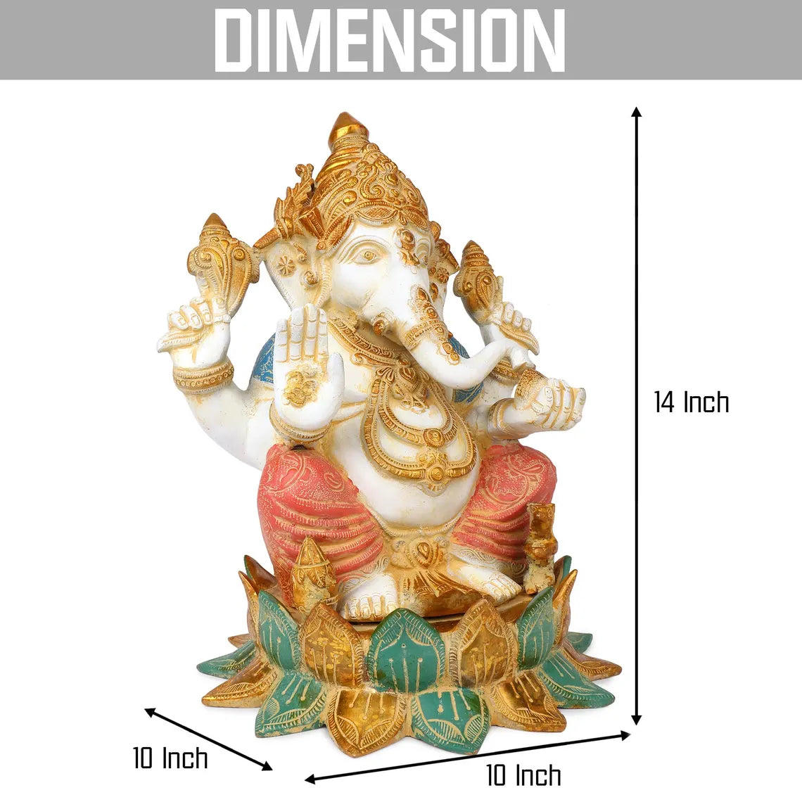 Brass Ganesha Premium 15 Inch 3
