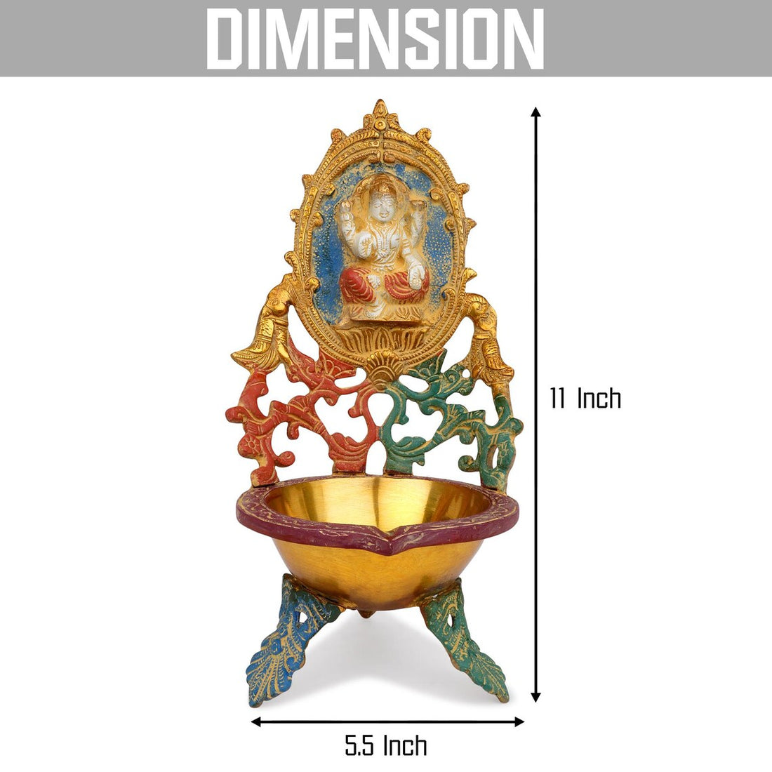 Brass Lakshmi Ganesha Urli 11 Inch 1