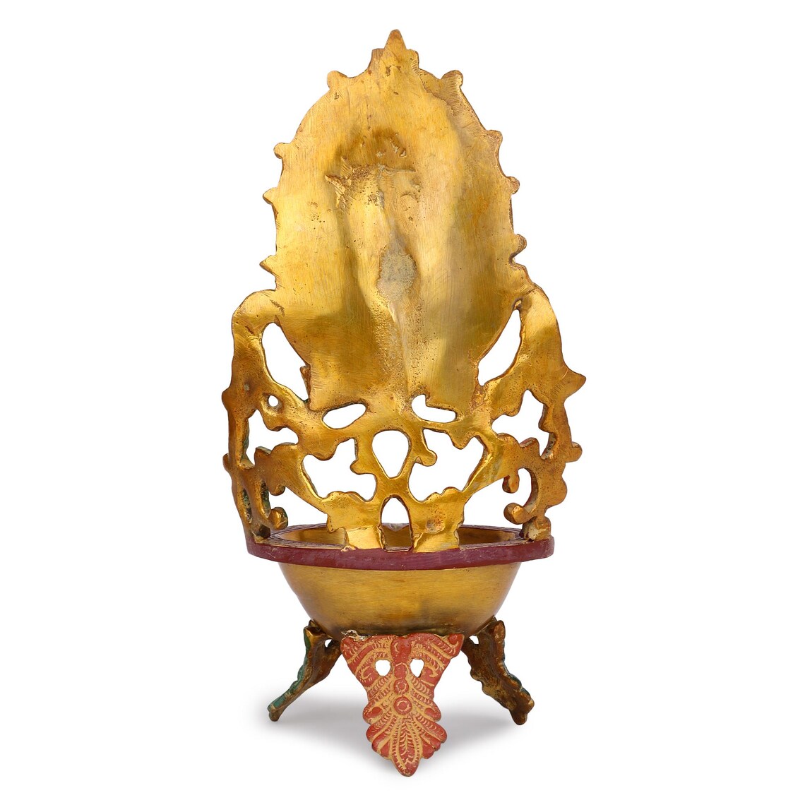 Brass Lakshmi Ganesha Urli 11 Inch 4