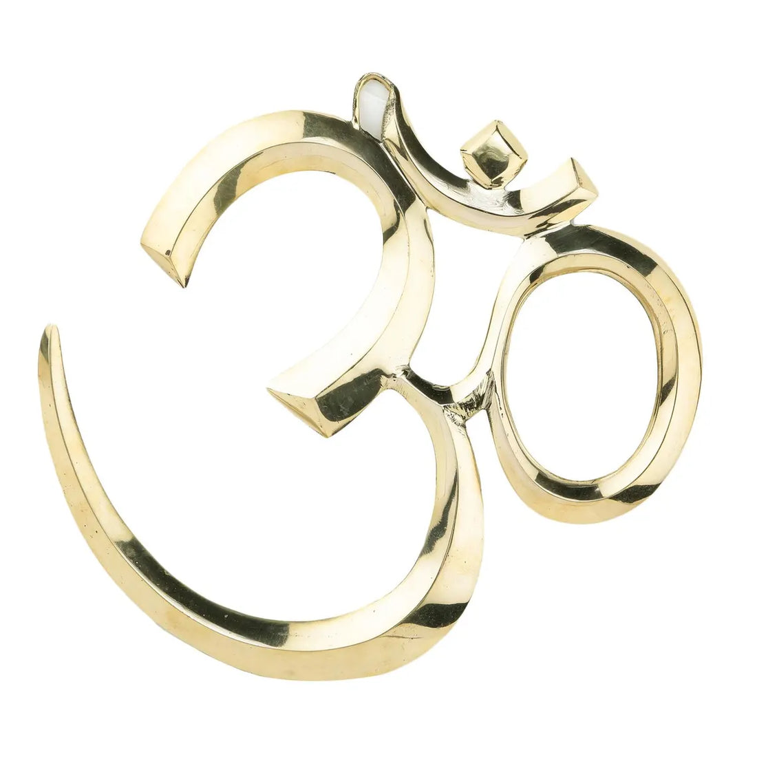 Brass Om Symbol 13 Inch Sacred Wall Decor 1