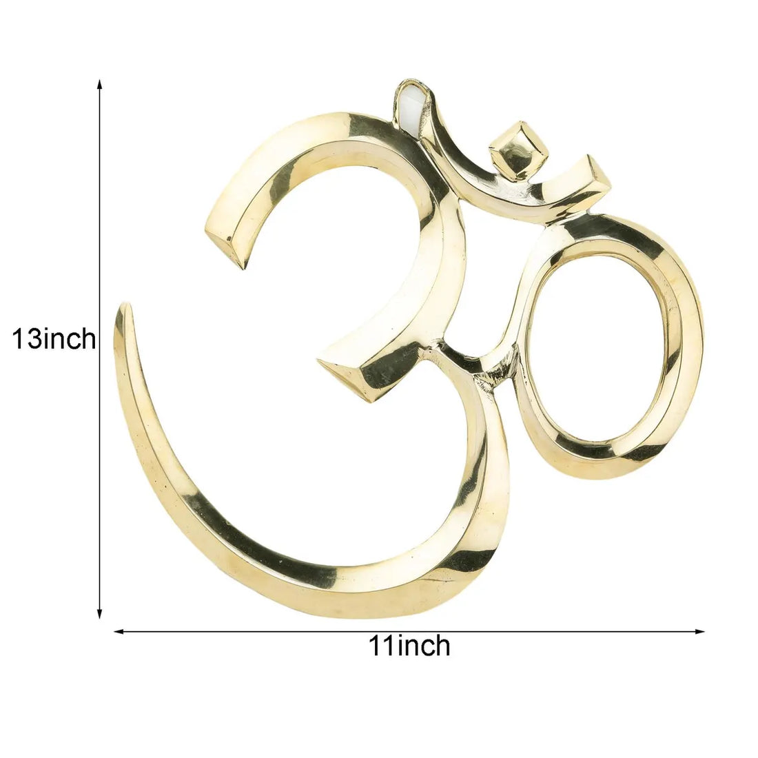 Brass Om Symbol 13 Inch Sacred Wall Decor 1