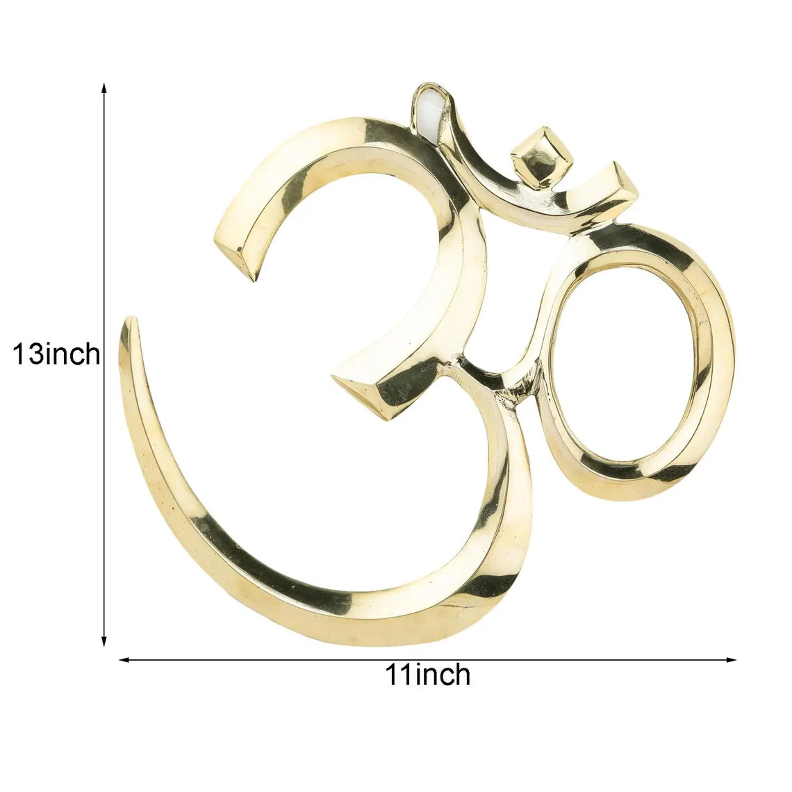 Brass Om Symbol 13 Inch Sacred Wall Decor 2