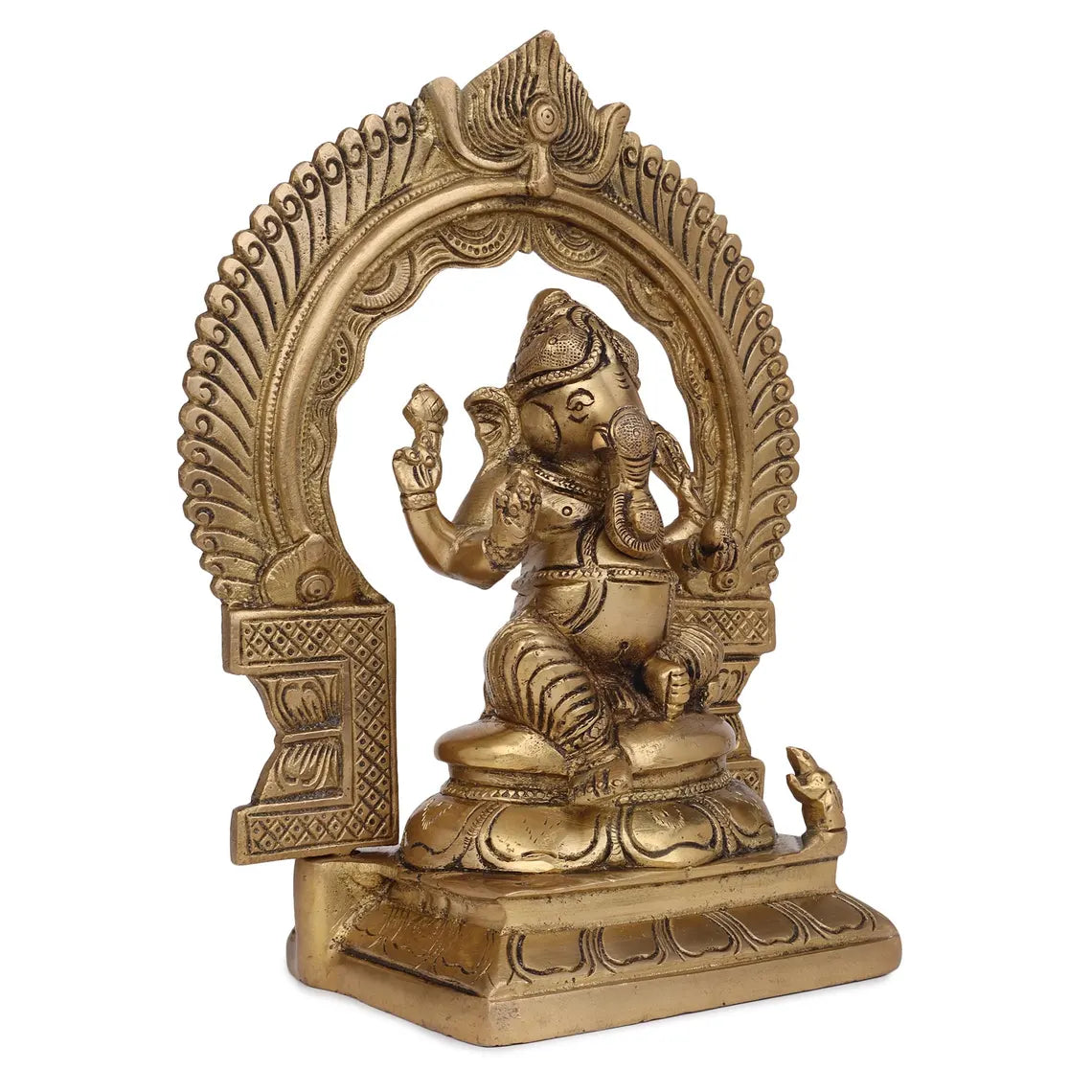 Brass Lakshmi Ganesha Statue Set 9 Inch 10