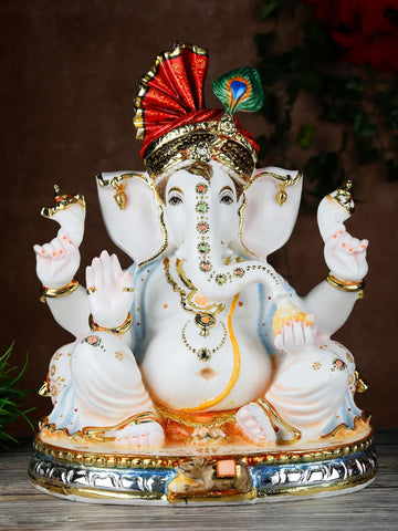 Pure Makrana Cultured Marble Ganesha 15 Inch 1