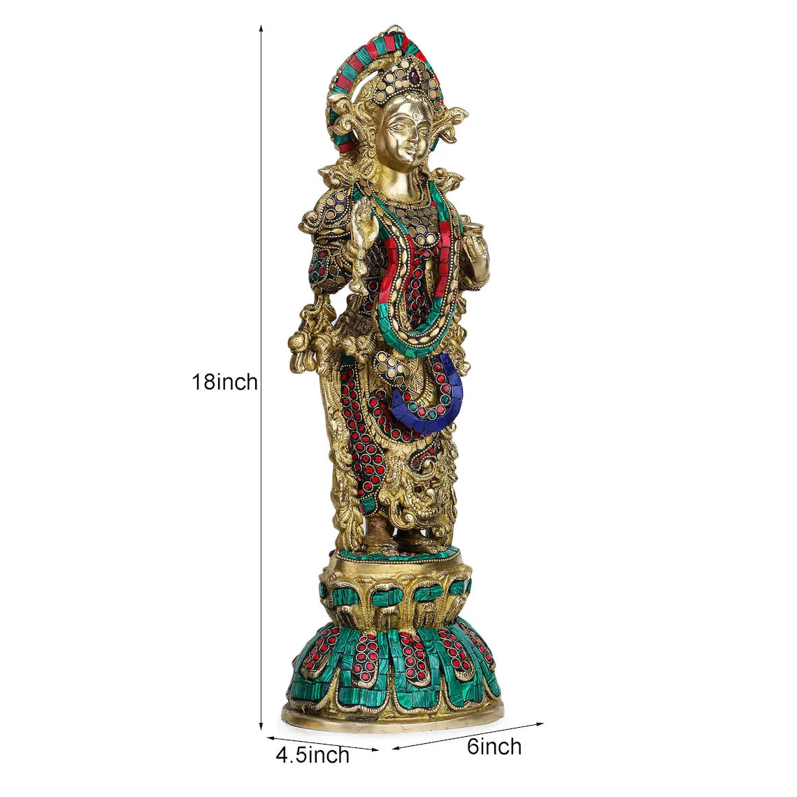 Brass Radha Rani 18 Inch 3