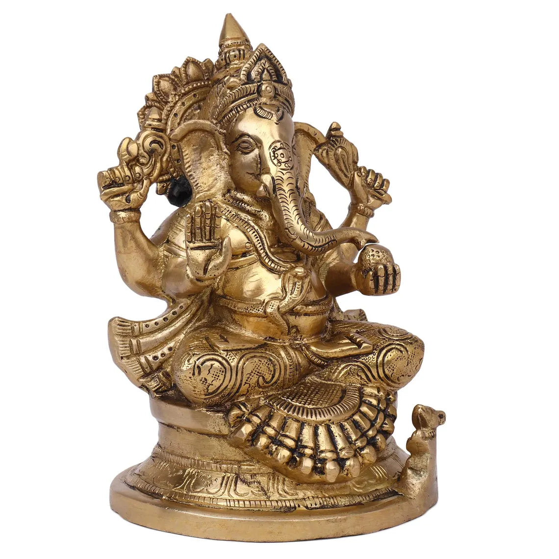 Brass Ganesha 8.5 Inch 2