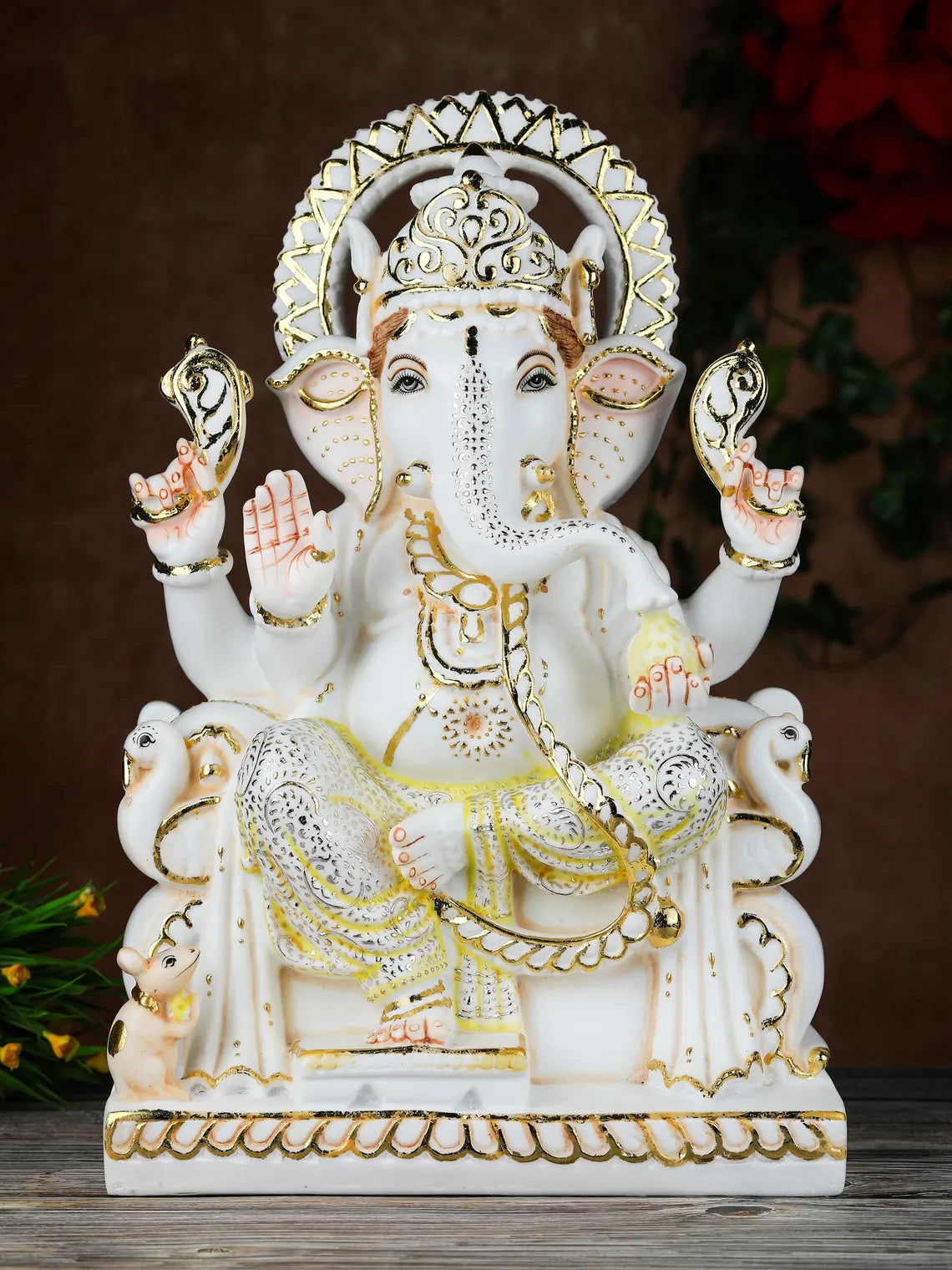 Pure Makrana Cultured Marble Ganesha 15 Inch 3