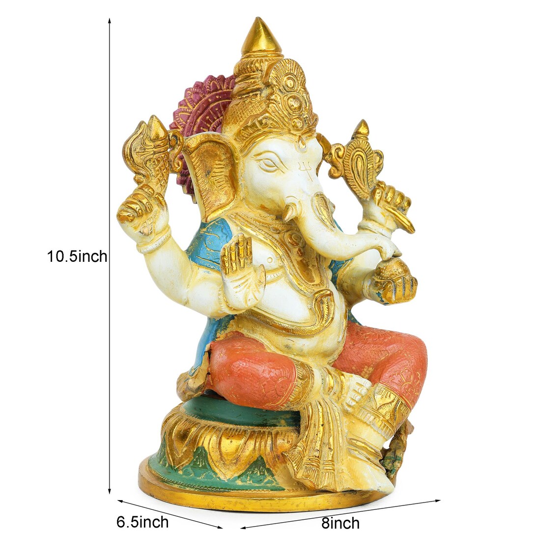 Brass Ganesha Lalitasana 12 Inch 2