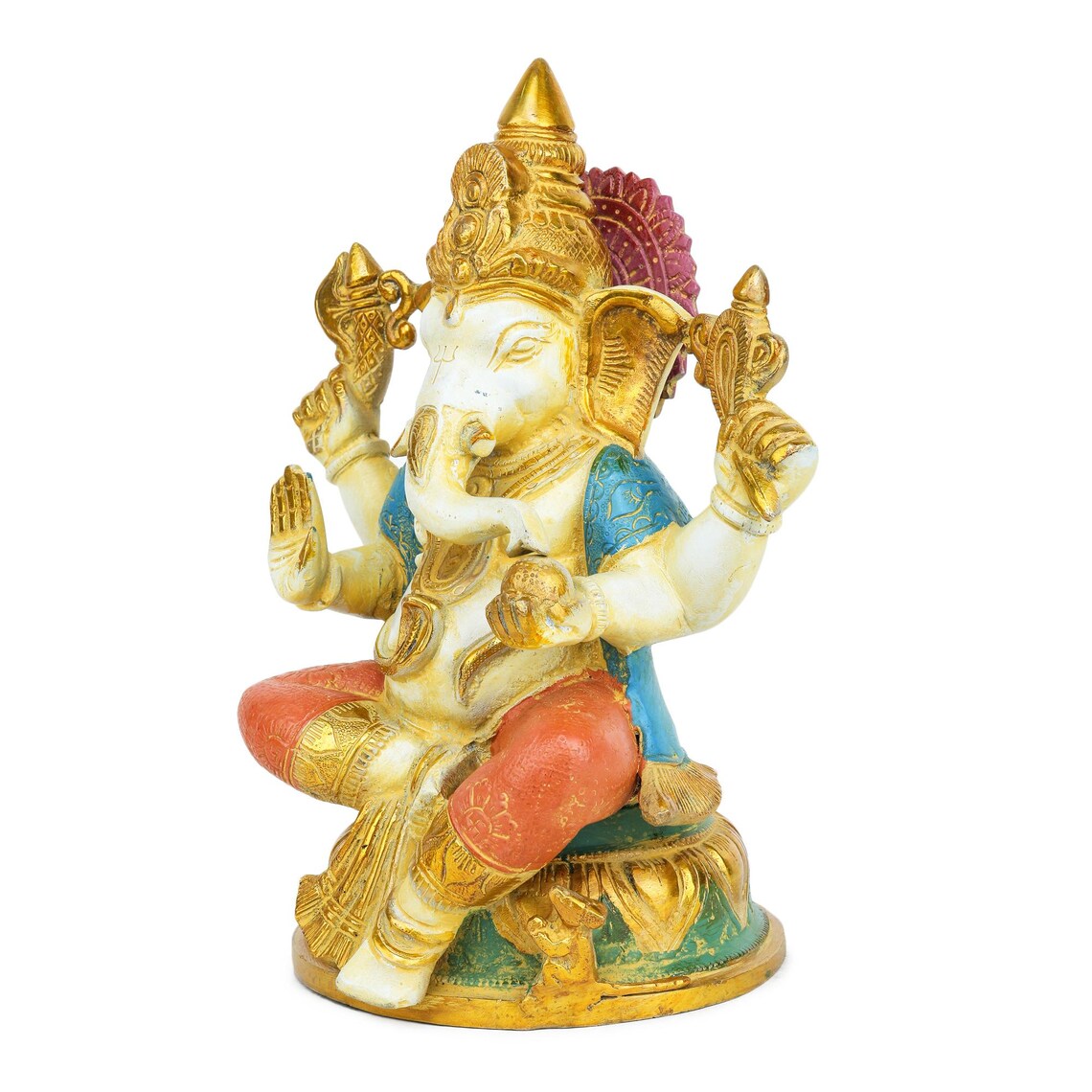 Brass Ganesha Lalitasana 12 Inch 6