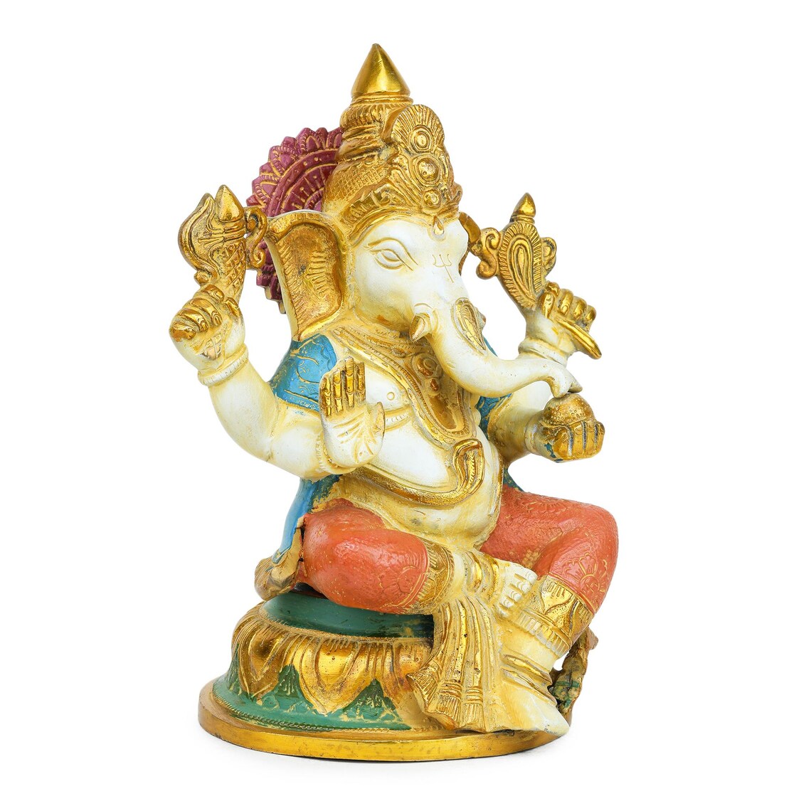 Brass Ganesha Lalitasana 12 Inch 4