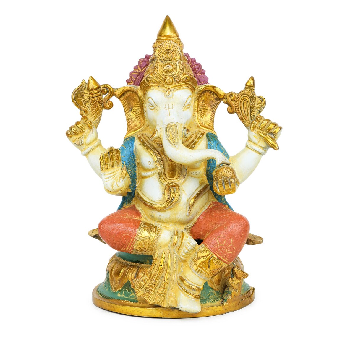 Brass Ganesha Lalitasana 12 Inch 5