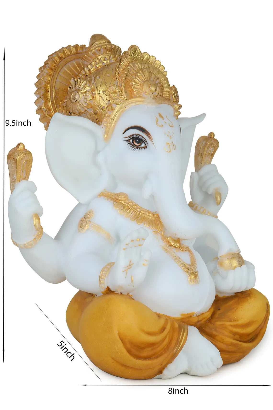 Resin Ganesha 9 Inch 9