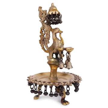 Brass Peacock Urli 16 Inch 1