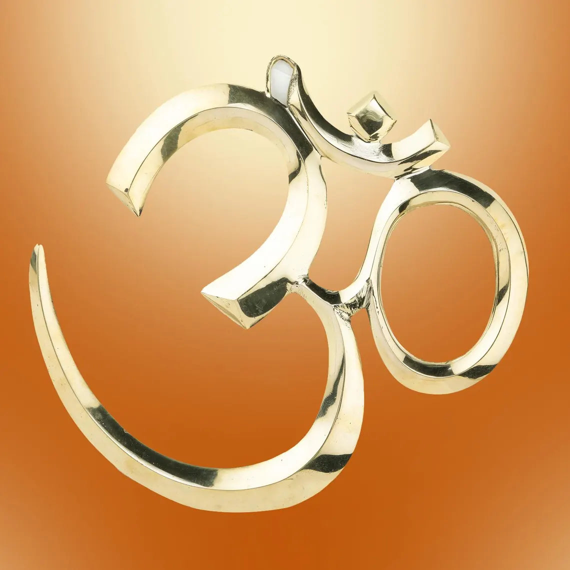 Brass Om Symbol 13 Inch Sacred Wall Decor 3