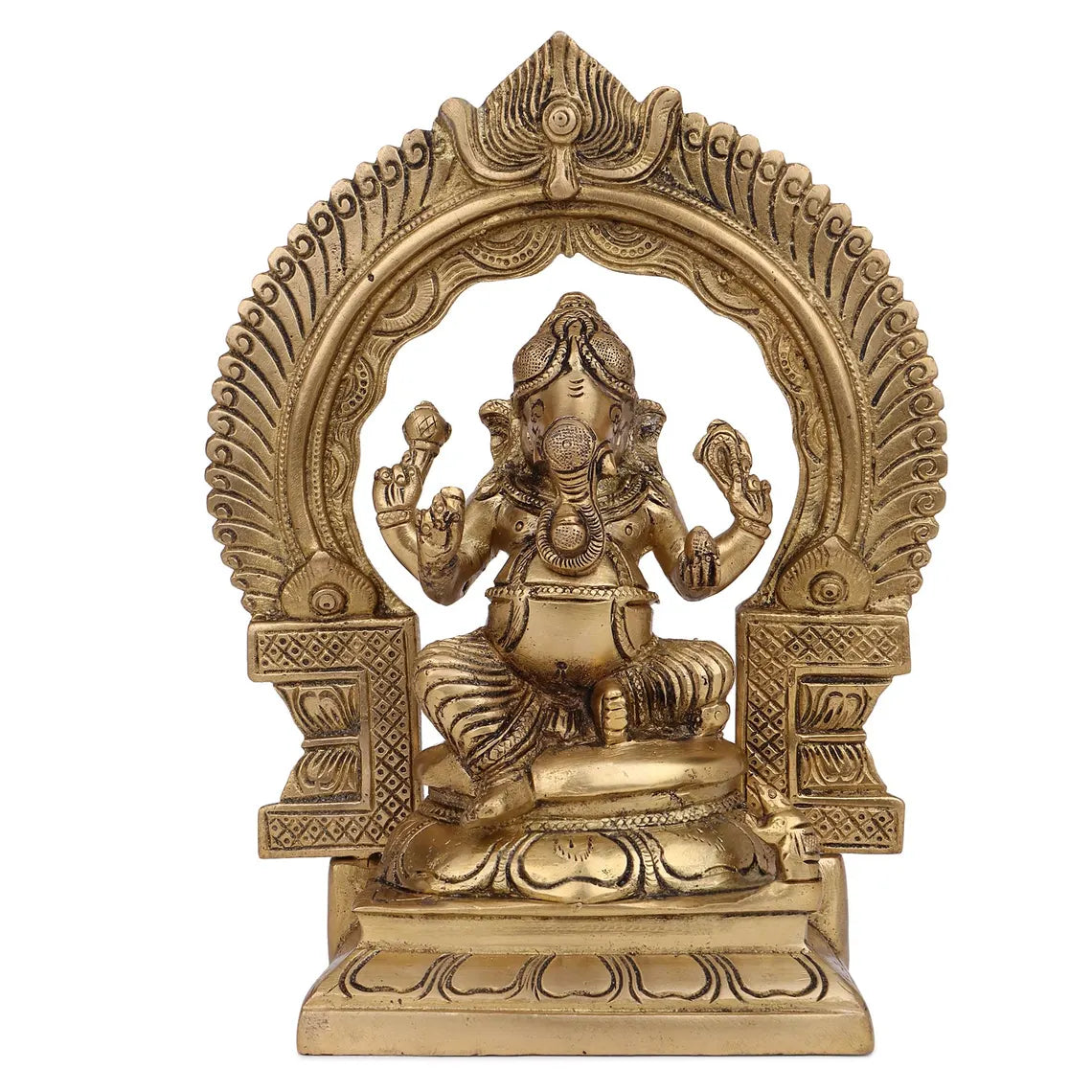 Brass Lakshmi Ganesha Statue Set 9 Inch 6