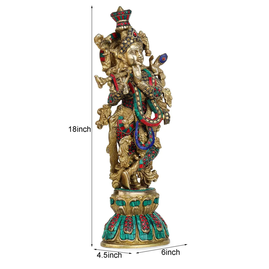 Brass Krishna 18 Inch 2