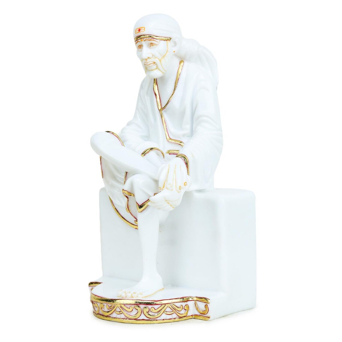 Pure Makrana Cultured Marble Sai Baba Statue 8