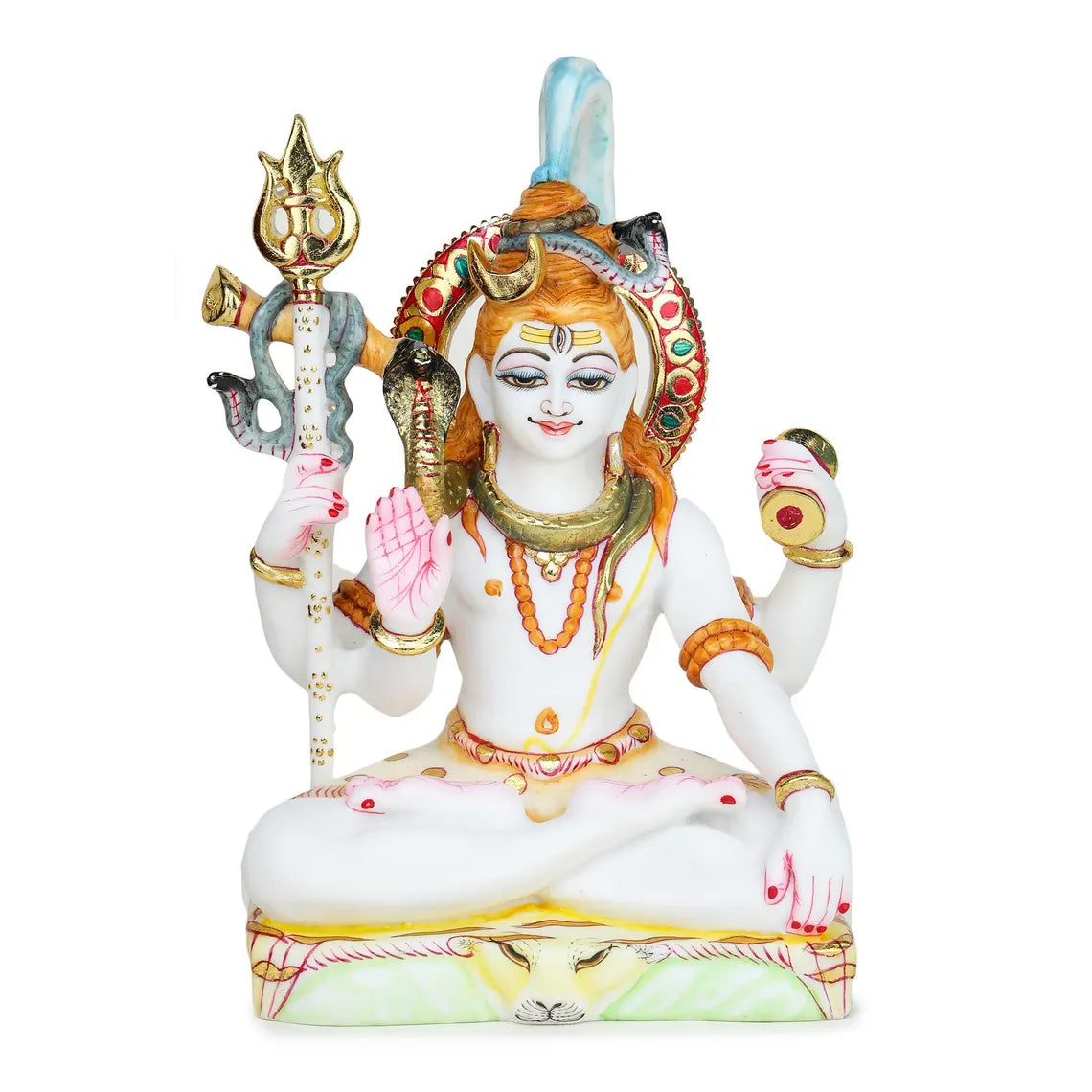 Pure Makrana Cultured Marble Shiva Statue 12 Inch 2