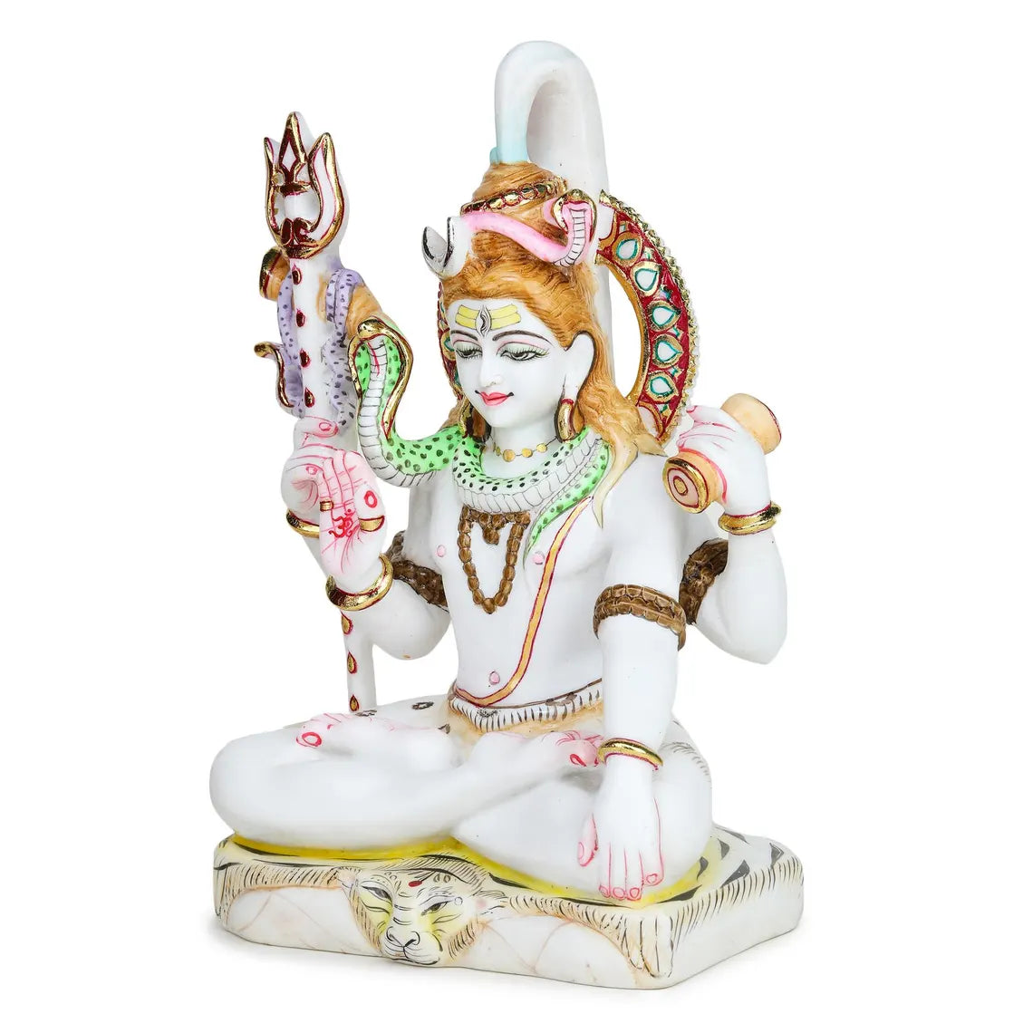 Pure Makrana Cultured Marble Shiva Statue 12 Inch 3