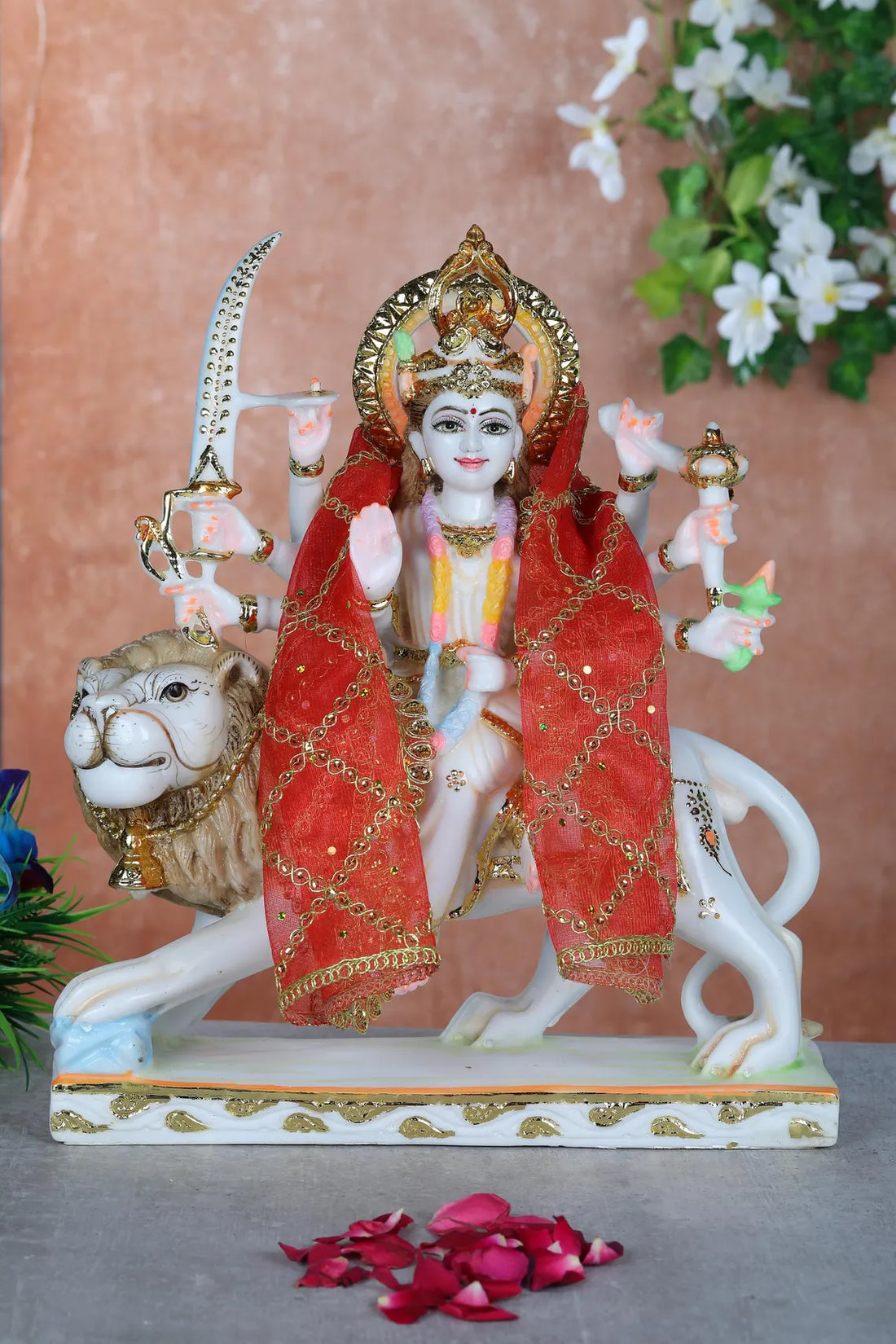 Pure Makrana Cultured Marble Durga 15 Inch 1