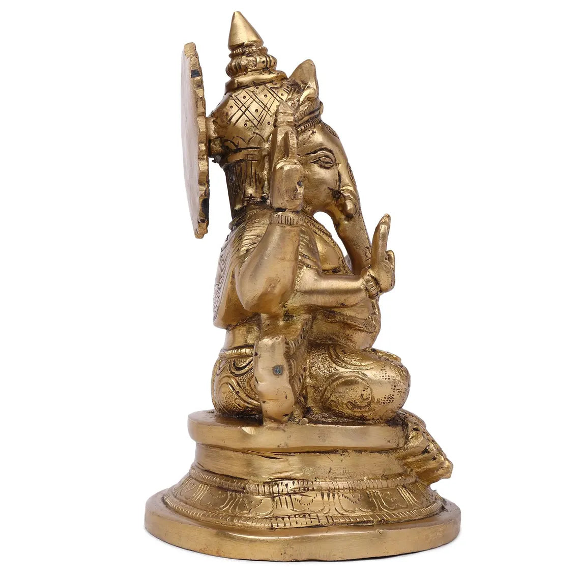 Brass Ganesha Plain 8.5 Inch 6