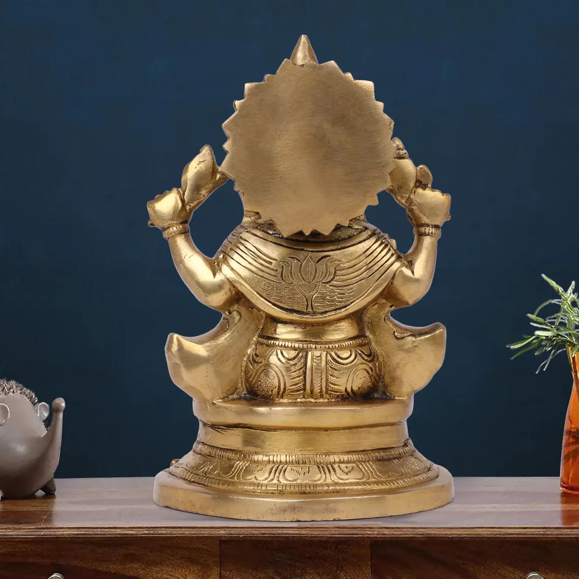 Brass Ganesha 8.5 Inch 4