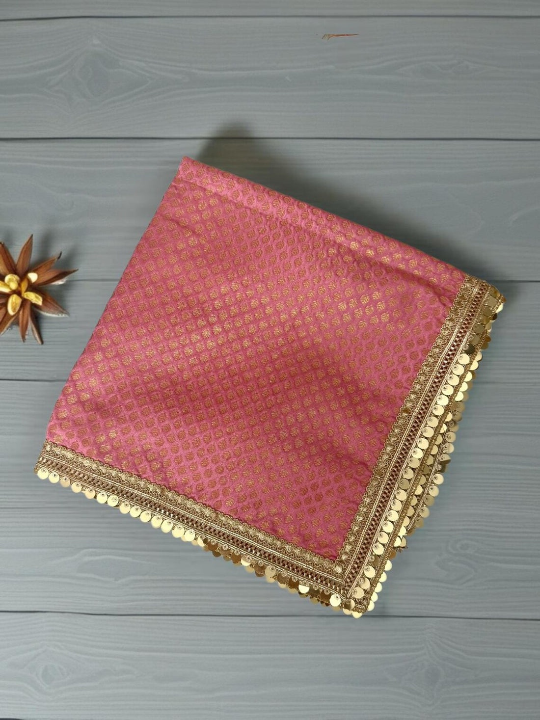 Banarasi Pooja Aasan Mat, Sacred Altar Cloth, Chowki Base, Gota Zari Work, Multiple Sizes, Mandir Temple Decor, Diwali Gift