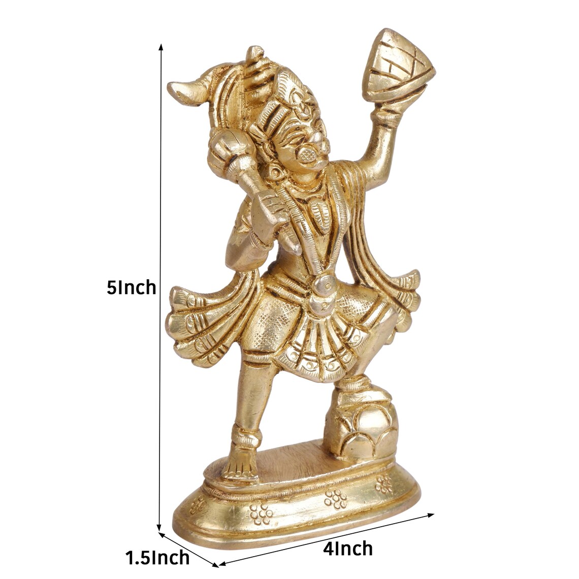 Brass Hindu God Goddess Statues Set Shiv Parivar Nataraj Radha Krishna Hanuman 5-7 Inch 2