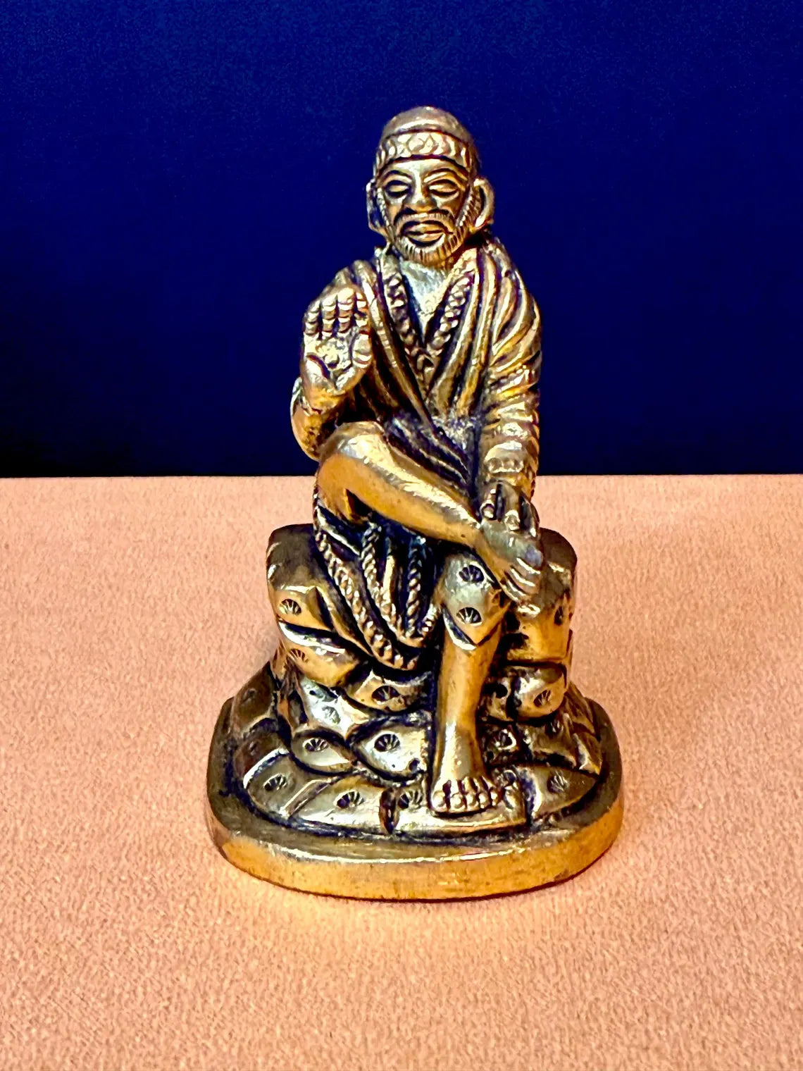 Brass Hindu God Goddess Statues Set Mataji Ganesha Sai Baba Krishna Durga 5-7 Inch 9