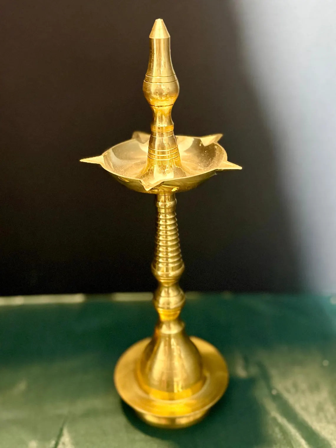 Brass Kerala Oil Lamp 12 Inch Star Shape 2