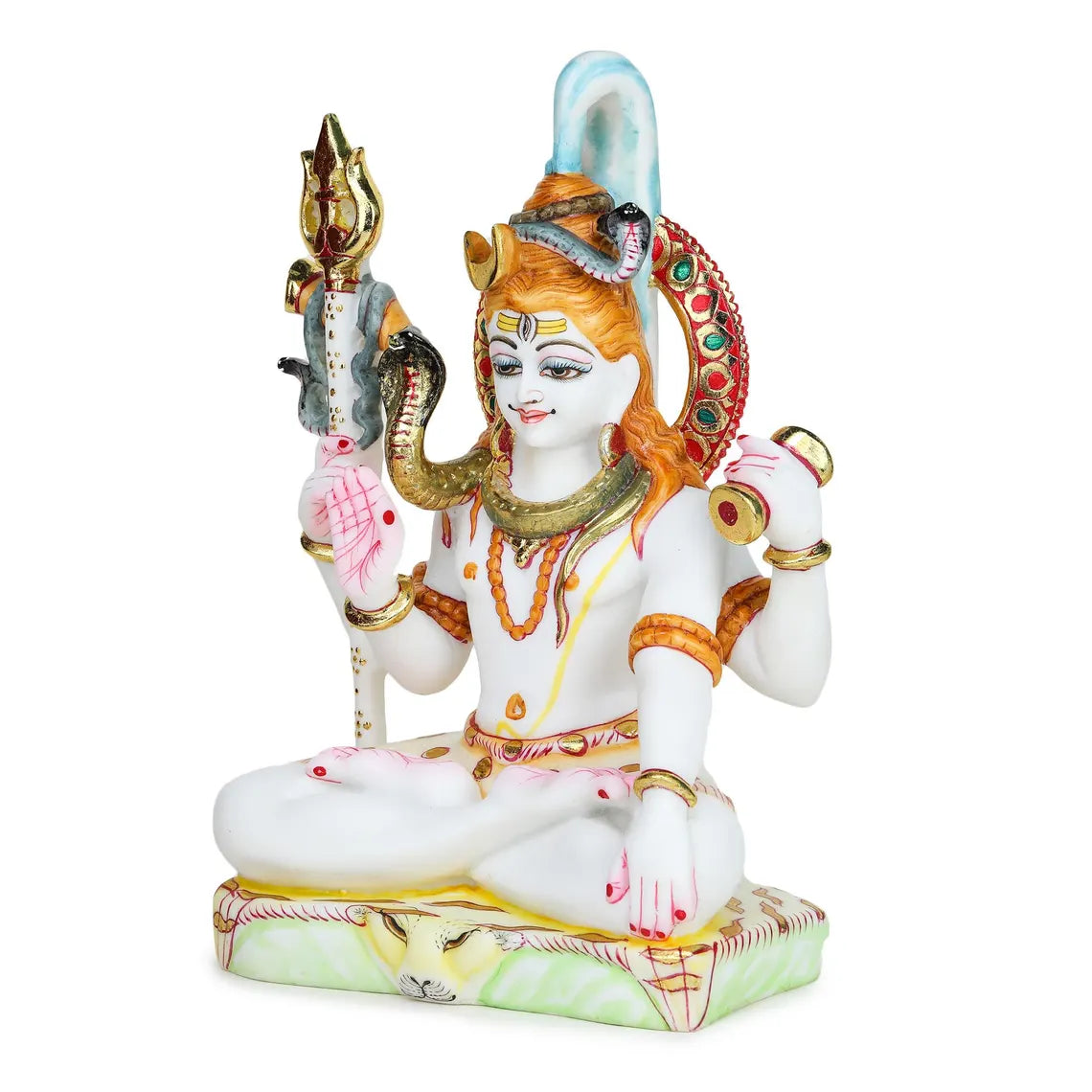 Pure Makrana Cultured Marble Shiva Statue 12 Inch 8