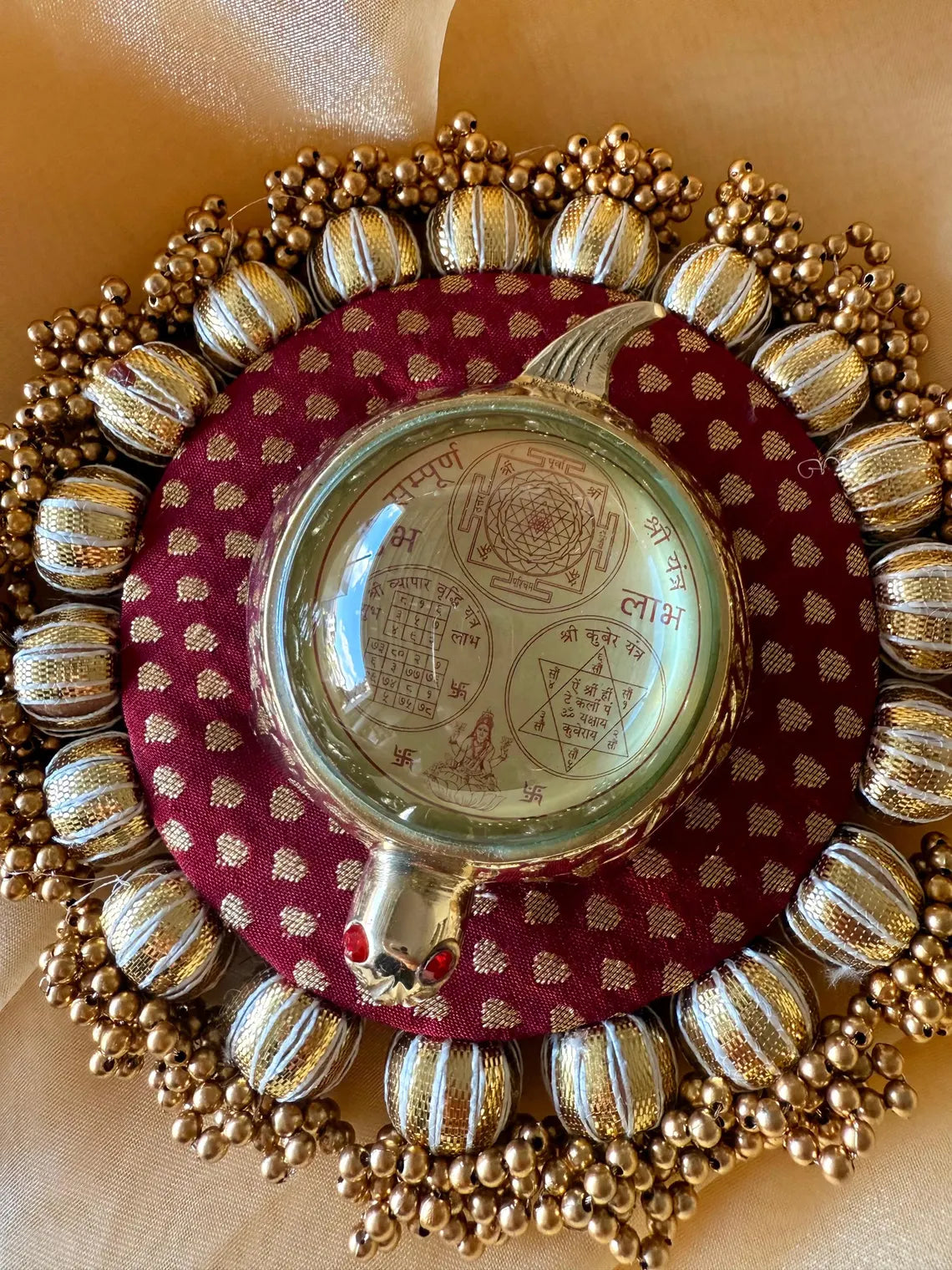 Brass Yantra Turtle 4 Inch Shri Yantra Kuber 3