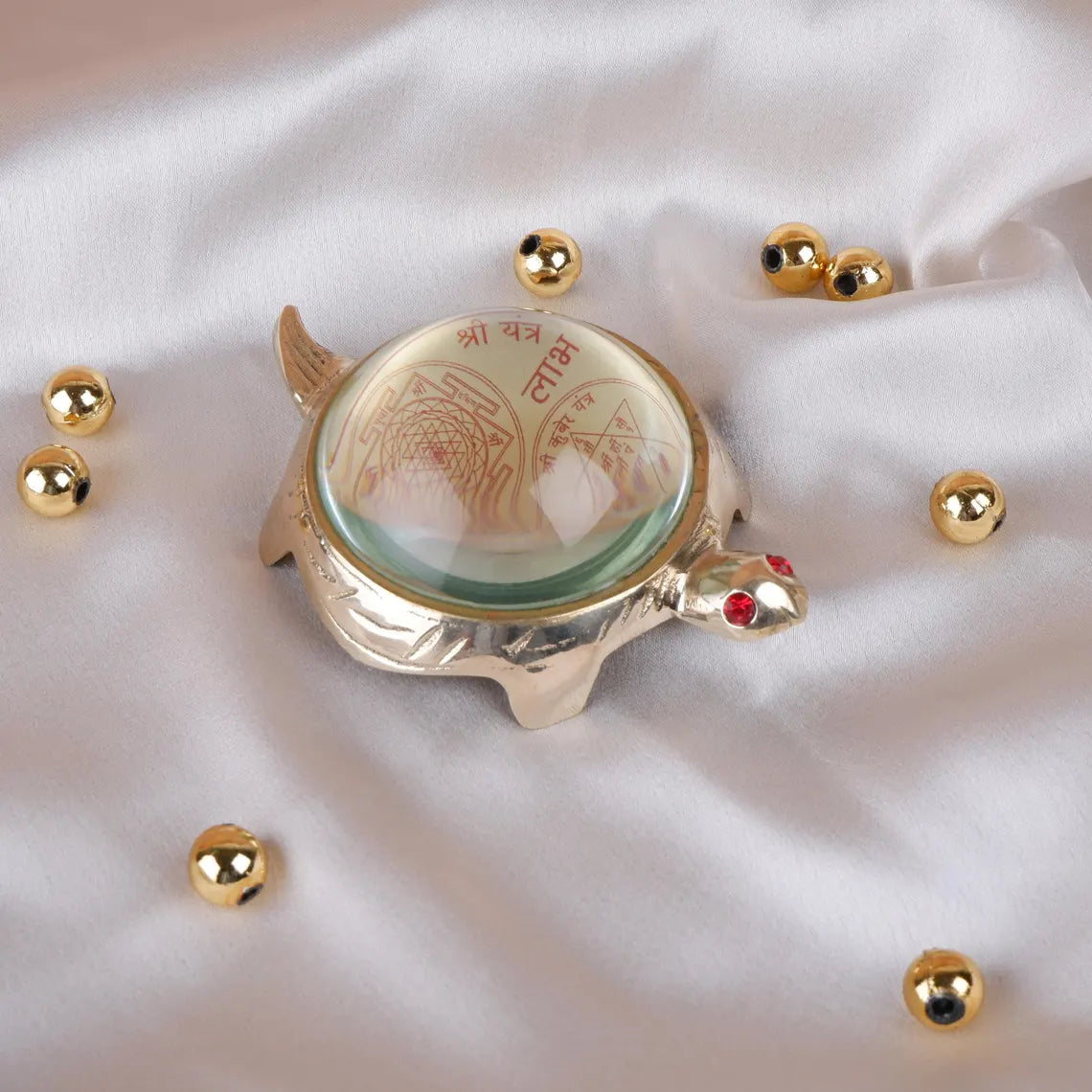 Brass Yantra Turtle 4 Inch Shri Yantra Kuber 1