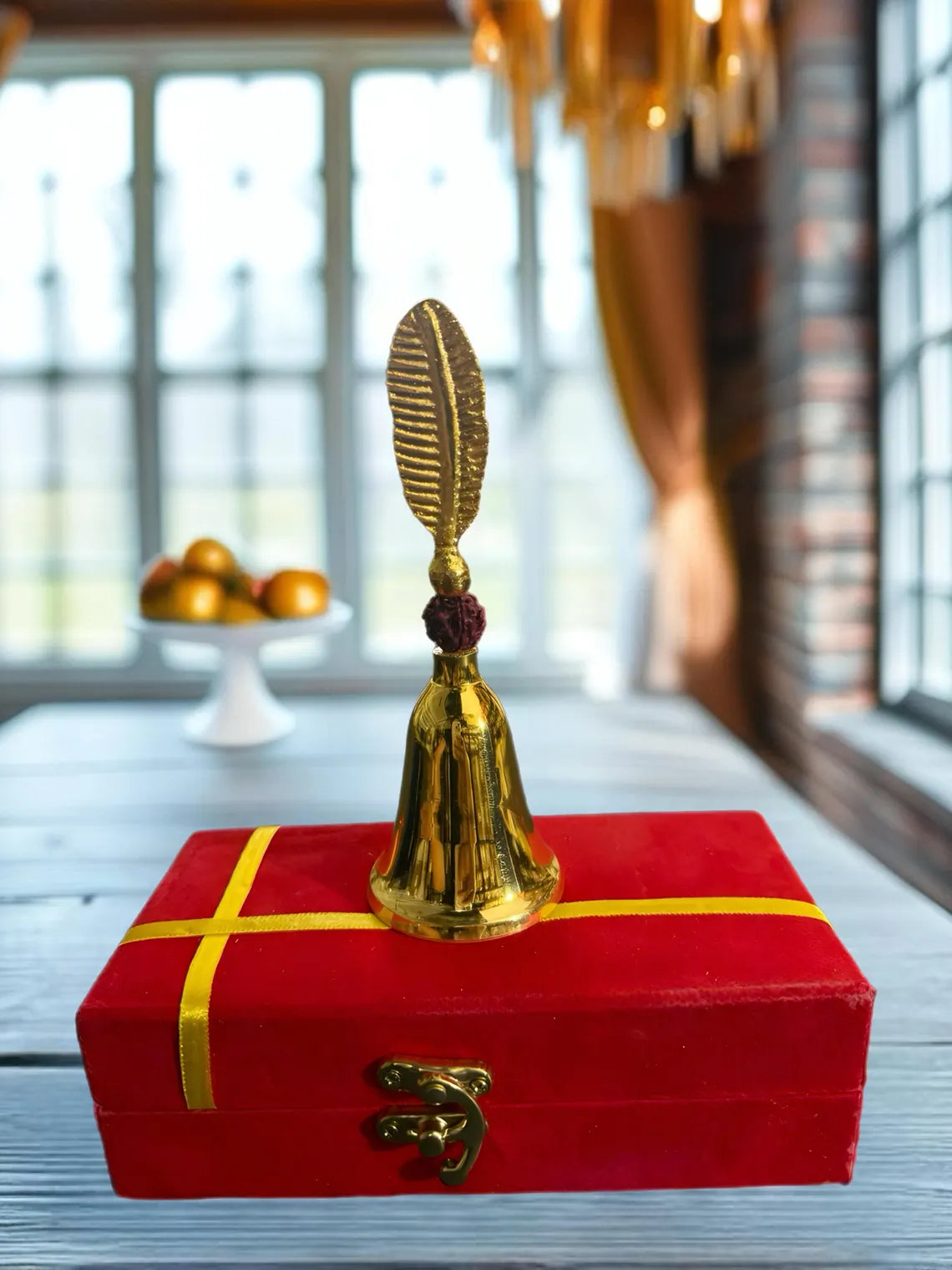 Brass Bell 7 Inch Rudraksha Pooja Ghanti 2