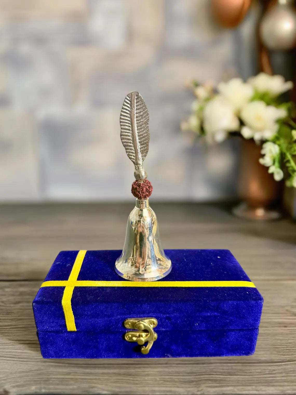 Brass Bell 7 Inch Rudraksha Pooja Ghanti 3