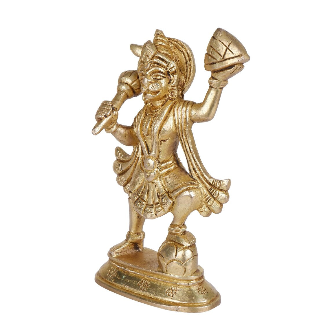 Brass Hindu God Goddess Statues Set Shiv Parivar Nataraj Radha Krishna Hanuman 5-7 Inch 7