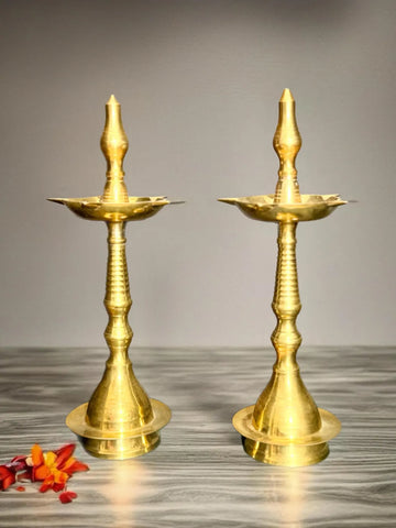 Brass Kerala Oil Lamp 12 Inch Star Shape 1