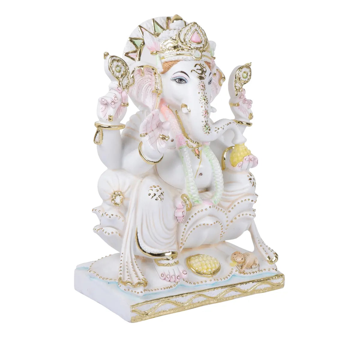Pure Makrana Cultured Marble Ganesha 14 Inch 9